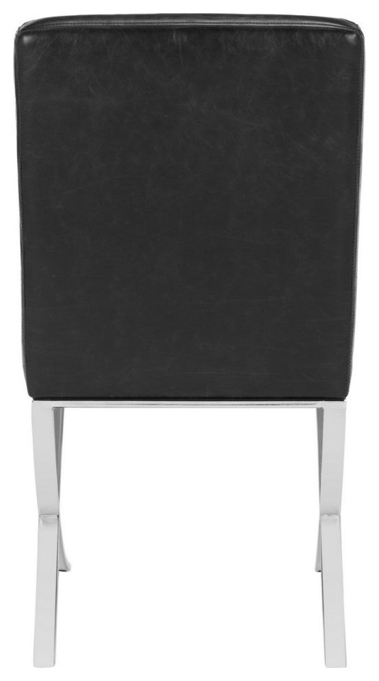 Phelps Tufted Side Chair Black Chrome