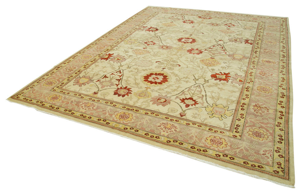Rug N Carpet - Handmade Oriental 8' 10" x 11' 10" Unique Oushak Area Rug