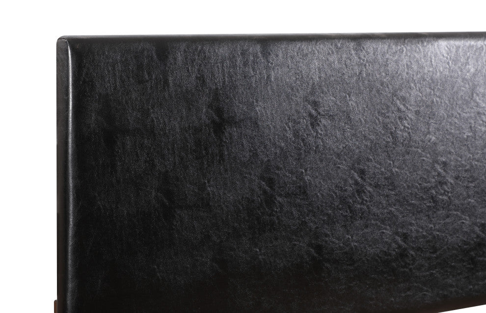 Novo Faux Leather Headboard, Black, Queen