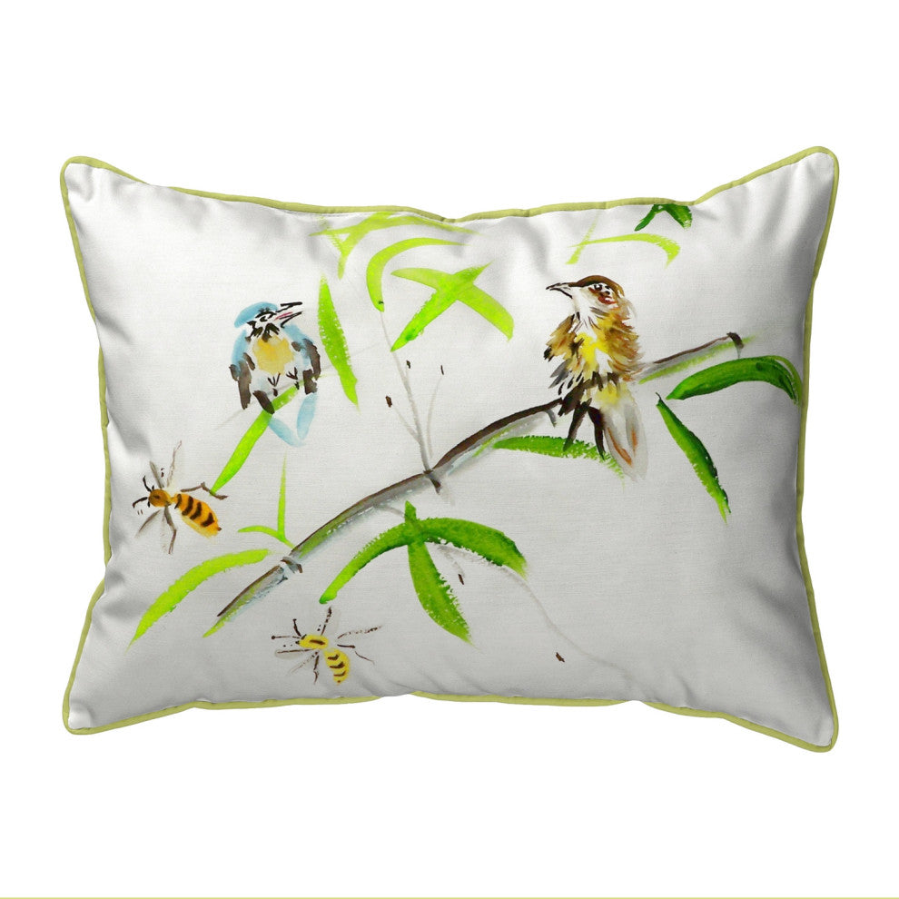 Birds & Bees I Large Indoor/Outdoor Pillow 16x20