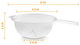 YBM Home 9.75 In. Deep Plastic Strainer Colander Use for Pasta, 3 Pack, White