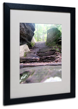 'Endless Stairway' Matted Framed Canvas Art by Monica Fleet