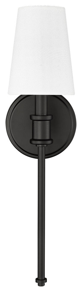 1 Light 5 in. Matte Black Sconce
