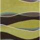 8'X11' Lime Mocha Hand Tufted Abstract Waves Indoor Area Rug