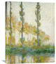 "The Three Trees, Autumn" Stretched Canvas Giclee by Claude Monet, 24"x30"