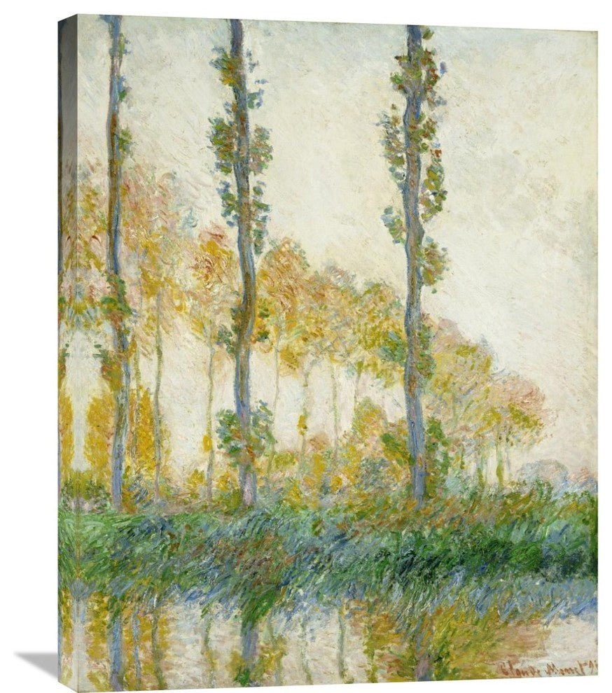 "The Three Trees, Autumn" Stretched Canvas Giclee by Claude Monet, 24"x30"