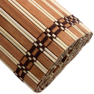 Burnt Bamboo Cordless Window Shade, Two-tone Honey, 48" W