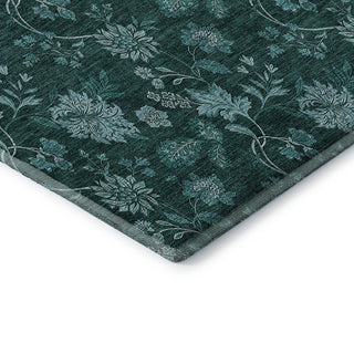 Premium Machine Washable Mayfield AMF680 Teal 2'3" x 7'6" Runner Rug