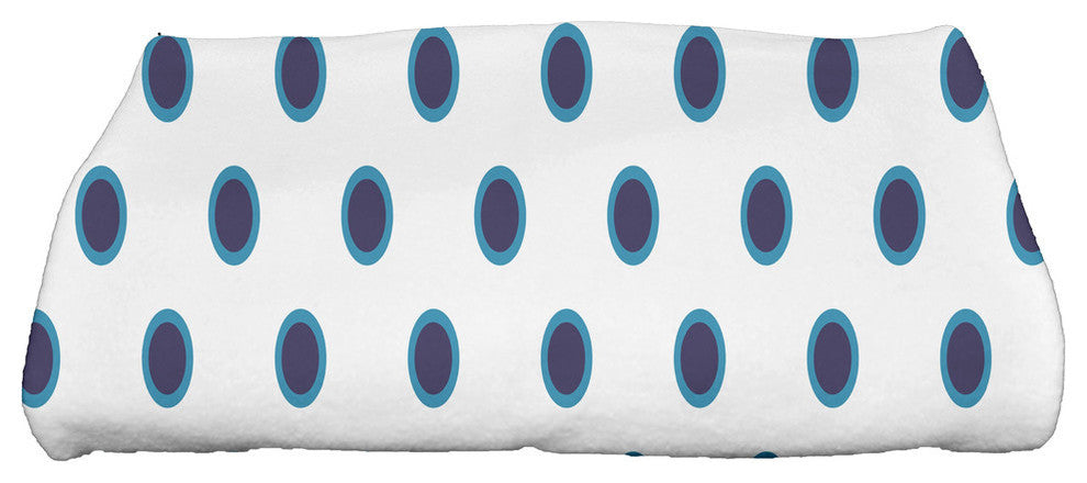 Center Stripe, Stripe Print Bath Towel, Navy Blue