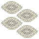 Tea Rose 14x24 Doily, Set of 4, Ecru