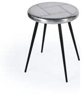 Butler Specialty Company, Midway Aviator Metal Accent Table, Silver