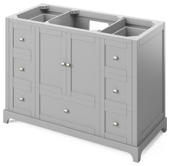 Addington Modern 48" Grey Vanity, Boulder Cultured Marble Vanity Top
