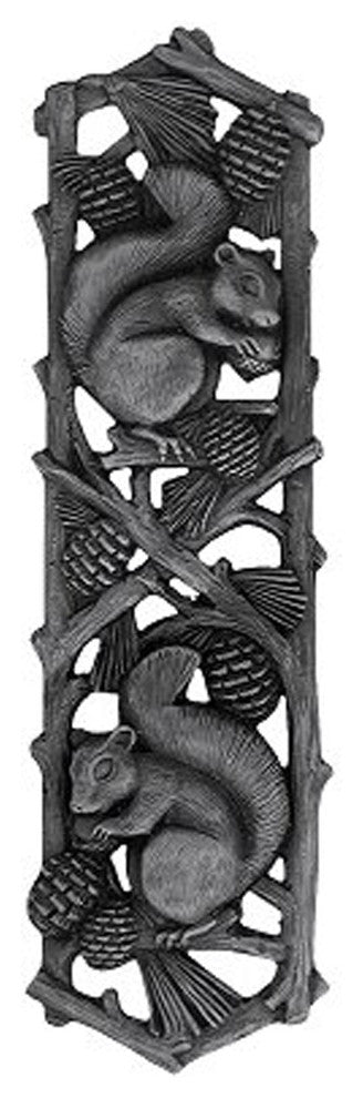 Grey Squirrel Pull Antique Brass, Antique Pewter