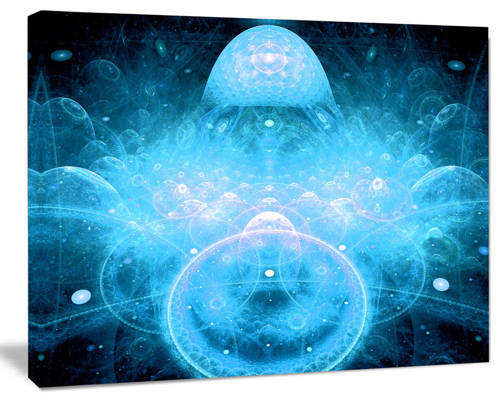 Infinite Light Blue Universe, Floral Canvas Art Print, 40"x30"