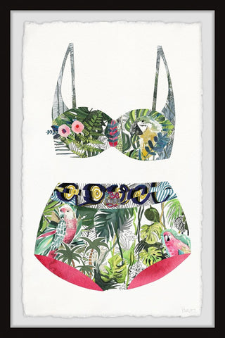 "Tropic Paradise Swimsuit" Framed Painting Print, 30"x45"