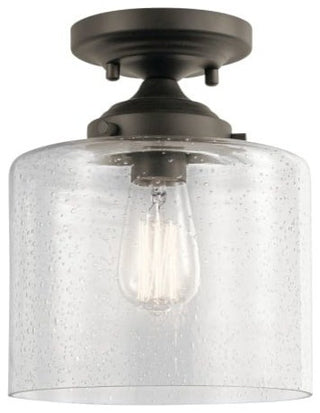 Semi Flush 1-Light, Olde Bronze
