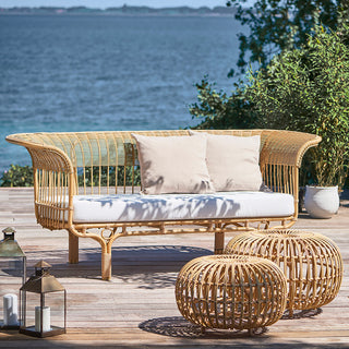 Franco Albini Belladonna Exterior Sofa, Natural, Sailcloth Seagull