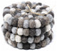 Felt Ball Coasters, Set of 4, Gray