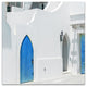 Doors Blue Greek Buildings 2 24x24 Canvas Wall Art