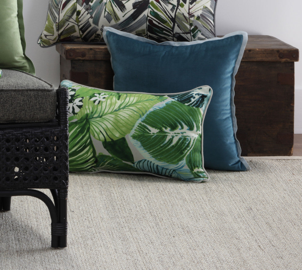 Velvet Flange Peacock Teal Throw Pillow, 18"