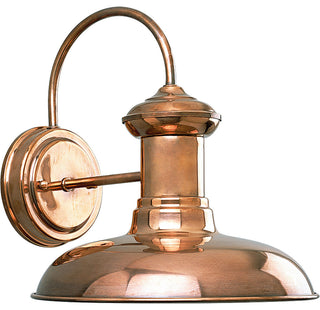 Progress Lighting 1-Light Wall Lantern Metal Shade, Cognac