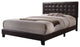 Benzara BM156053 Sophistiated Transitional Style Queen Size Padded Bed, Brown