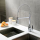 Luxier KTS22-T Single-Handle Pull-Down Sprayer Kitchen Faucet, Chrome
