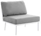 8 Piece Patio Aluminum Outdoor Patio Aluminum Sectional Sofa Set, White Gray