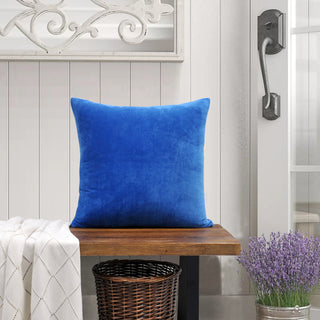 Supersoft Throw Pillow Cover 4 Piece Set, Snorkel Blue