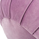 Pouffe 13" Velvet Round Pleated Accent Throw Pillow, Lavender