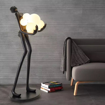 71'''' Black Novelty Floor Lamp
