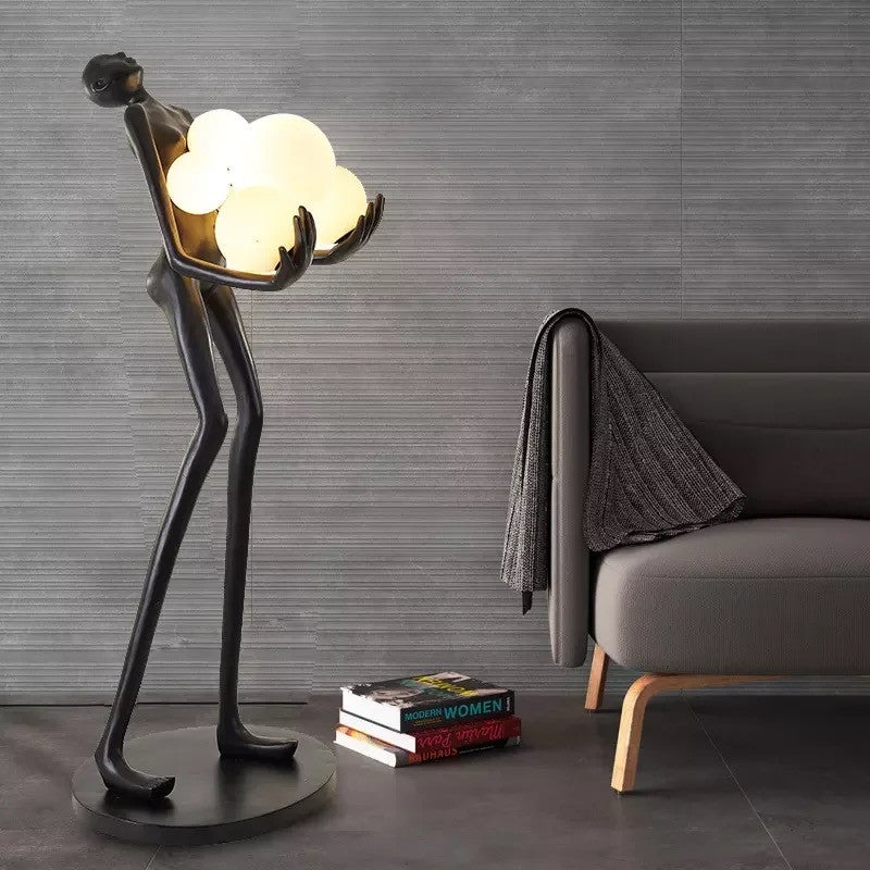 71'''' Black Novelty Floor Lamp
