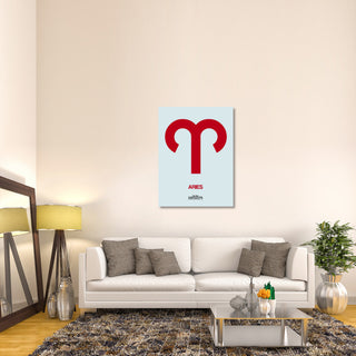 "Aries Zodiac Sign Red" Fine Art Print