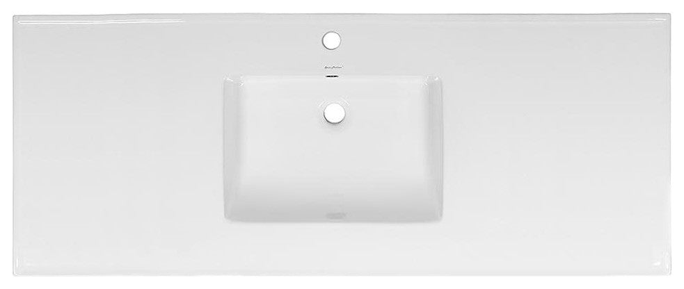 Swiss Madison SM-VT330 Voltaire 50" Ceramic Vanity Top - 1 - Glossy White