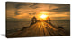 "Huge Wooden Bridge To Illuminated Sky" Sea Pier Wall Art, 32"x16"