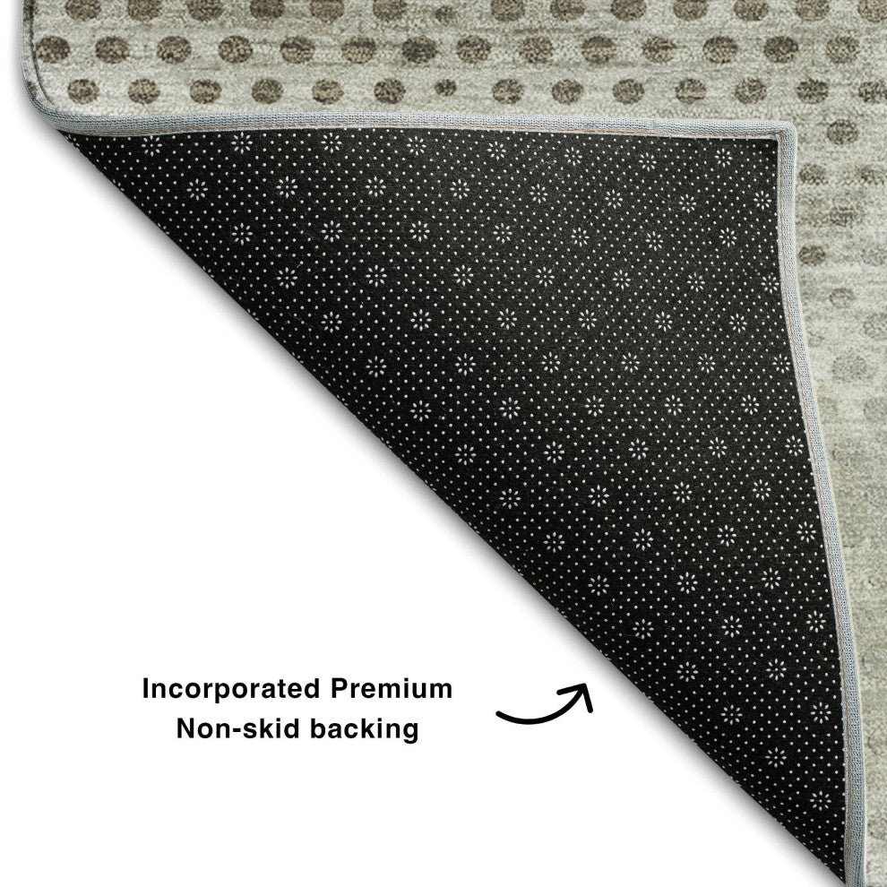 Premium Machine Washable Mayfield AMF539 Gray 1'8" x 2'6" Rug