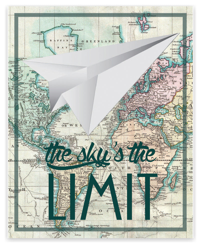 The Sky Is The Limit Paper Paper Print, 18"x24"