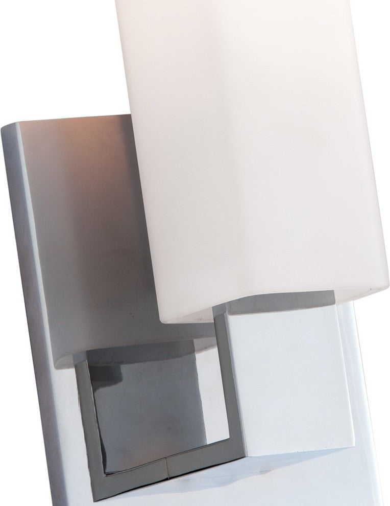 Livingston Single Light 14" Tall Bathroom Sconce, Satin Nickel