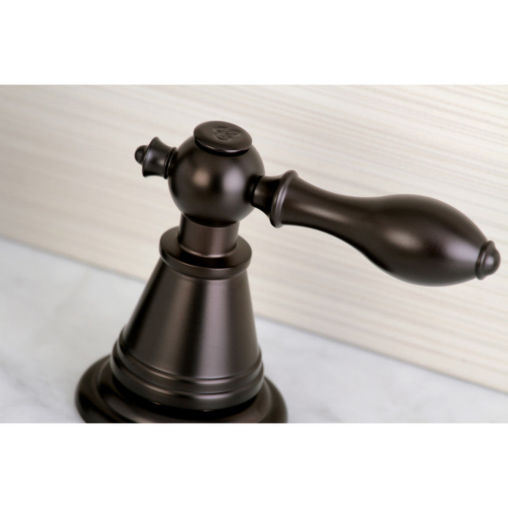 Fauceture Widespread Bathroom Faucet With Retail Pop-Up, Oil Rubbed Bronze