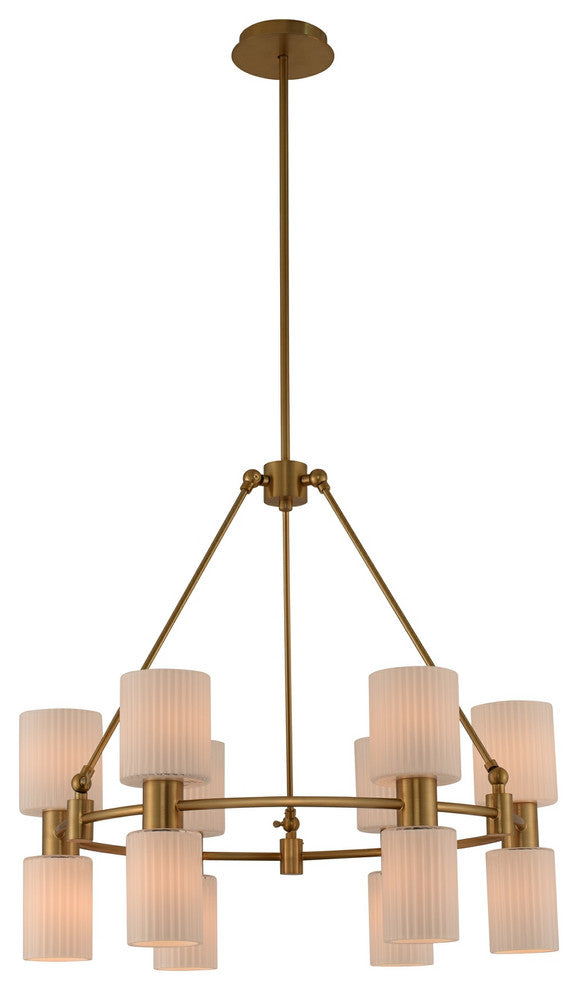 Harlowe 28x26" 12-Light Transitional Chandelier by Kalco