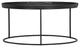 Elements Sana Coffee Table, Antique Zinc Top, Black Frame