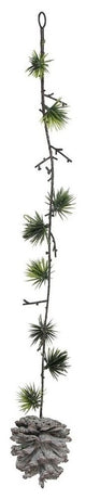 20" Artificial Mini Pine Needle and Pine Cone Hanging Spray
