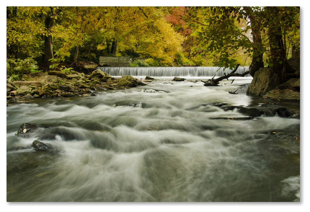 PIPA Fine Art 'Hoopes Falls in the Autumn' Canvas Art, 24x16
