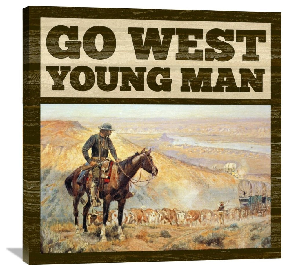 "Western - Go West Young Man" Artwork, 36"x36"