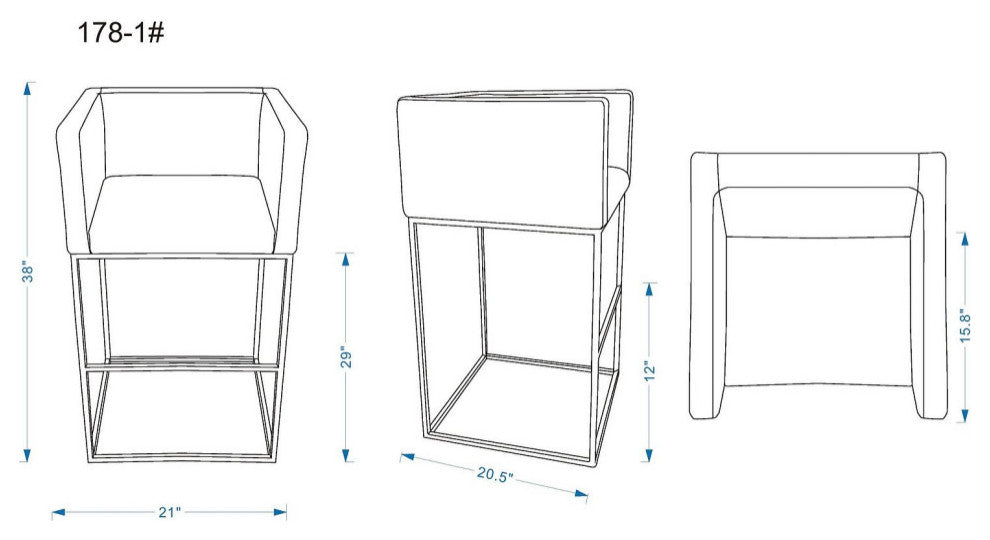 Manhattan Comfort Embassy Bar Stool