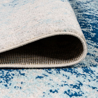 Dune Modern Abstract Area Rug, Cream/Blue, 4x6