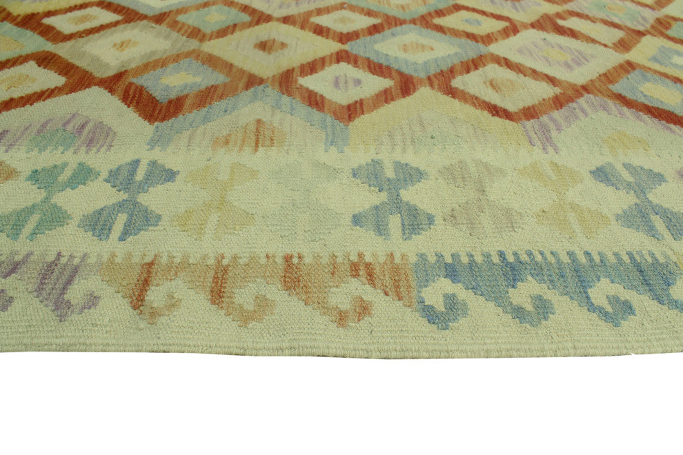Sun Faded Kilim Malikzay Ivory Rug