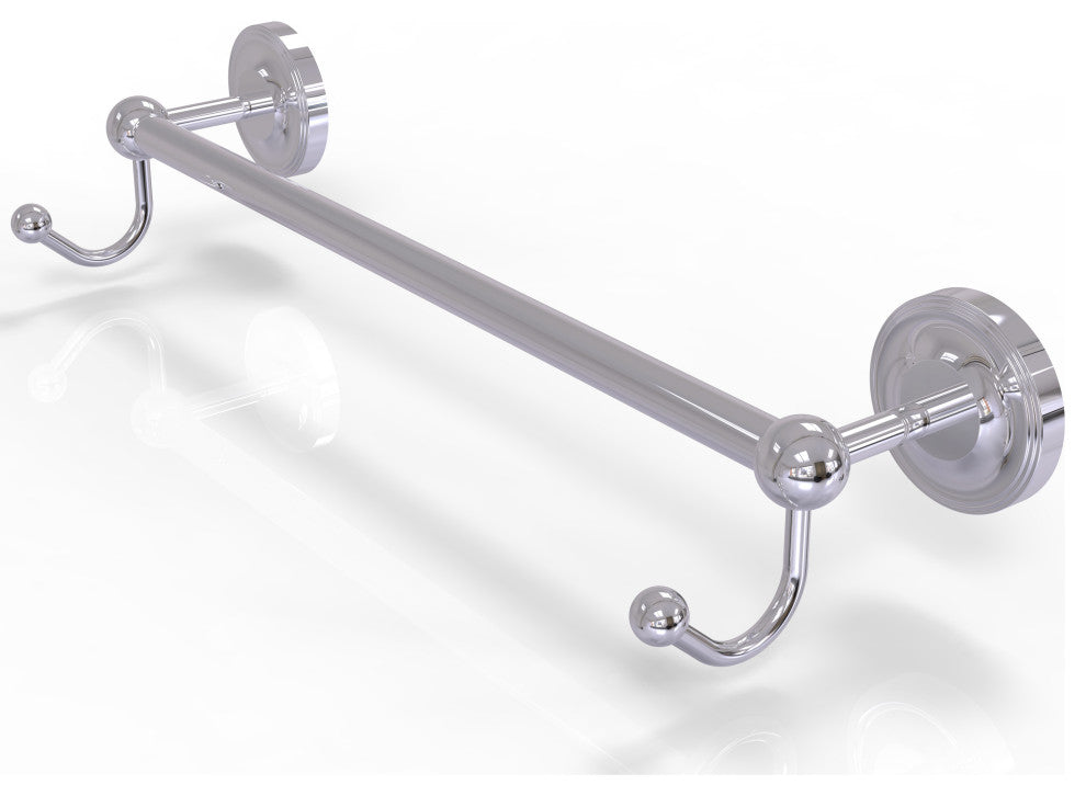 Prestige Regal 24" Towel Bar with Integrated Hooks, Polished Chrome