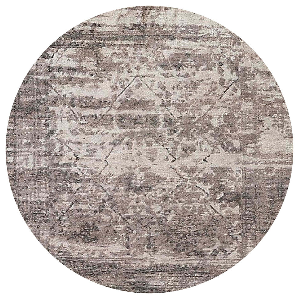 Ahgly Company Indoor Round Mid-Century Modern Area Rugs, 3' Round