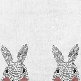 Bunny Triplets Easter Decorative Throw Pillow, Ocean Abyss Green, 26x26"
